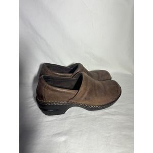 Womens BOC Born Concept Shoes 9M Slip On Comfort‎ Brown Leather EUC N5
